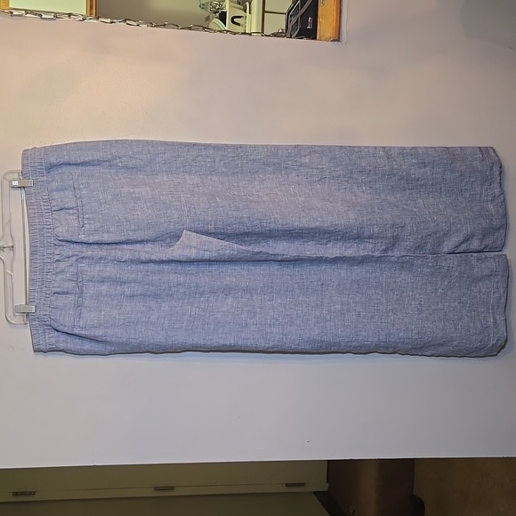 Athleta Retreat Chambray Wide-leg Slit Hem Drawstring Pocket Tall Pants NWOT - Picture 8 of 13